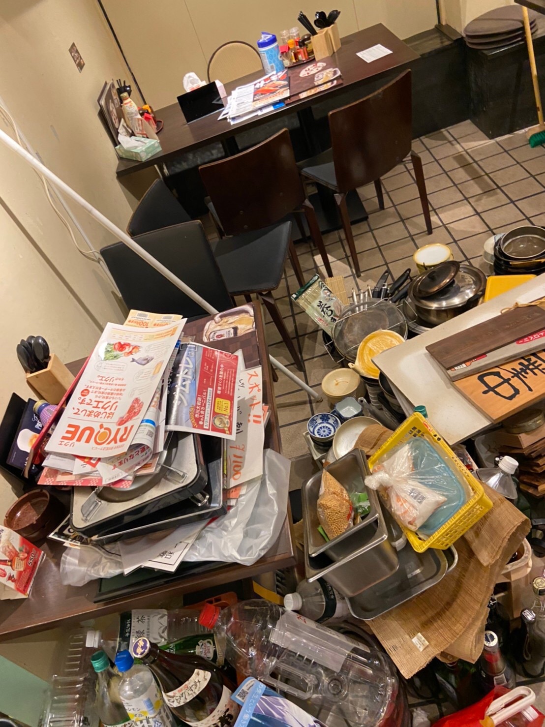 東京都内飲食店様の店舗撤去・収集運搬処分御見積。